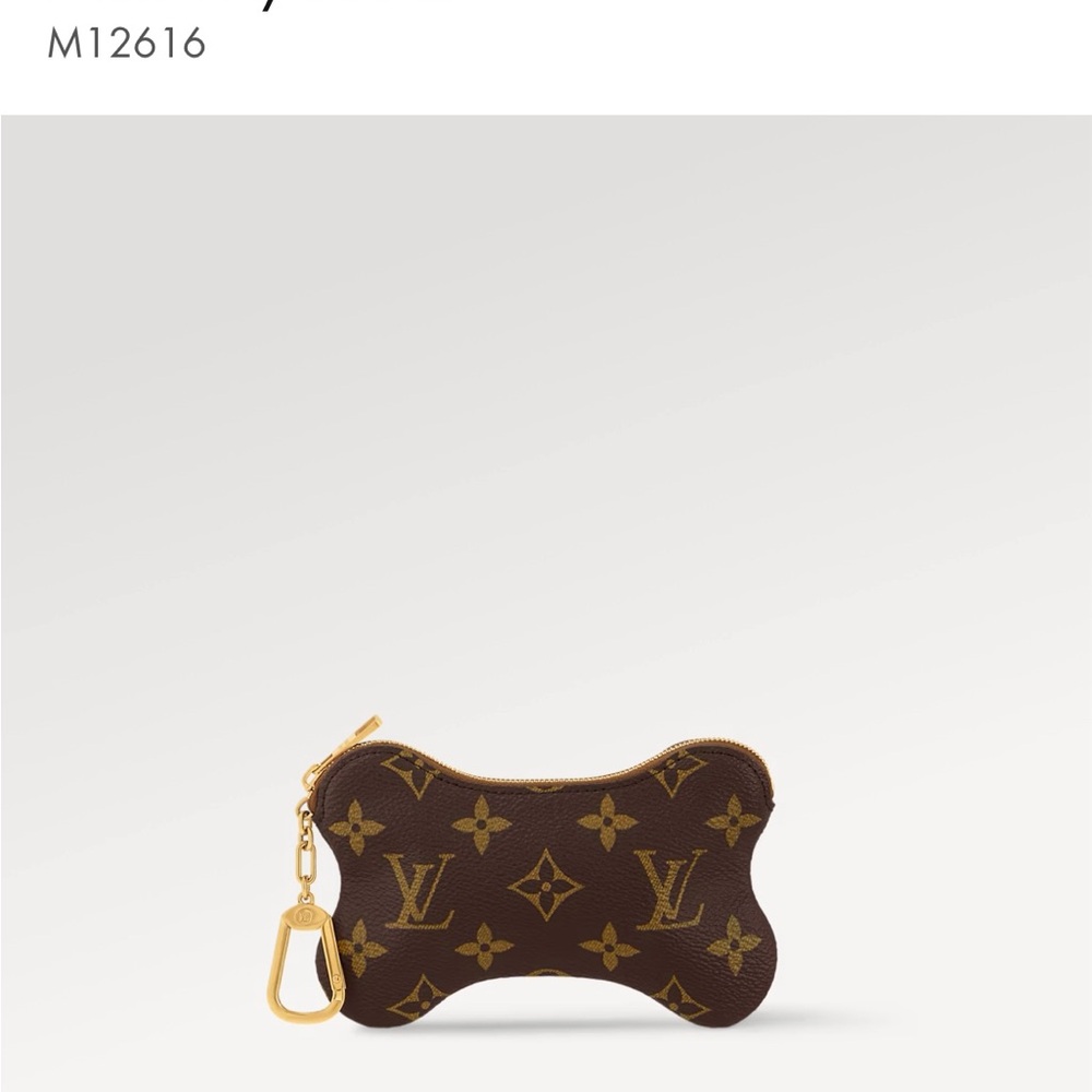 SOLD-Louis Vuitton Brown Monogram Bone Key Pouch- Pharrell Williams Collection